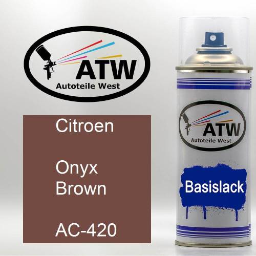 Citroen, Onyx Brown, AC-420: 400ml Sprühdose, von ATW Autoteile West.